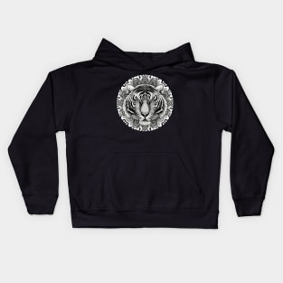 Tiger face art Kids Hoodie